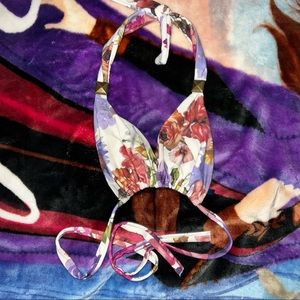 Cia Maritima Floral Halter Bikini Top